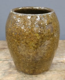 Rare Wiley C. Meaders Grease Jar White Co. Georgia