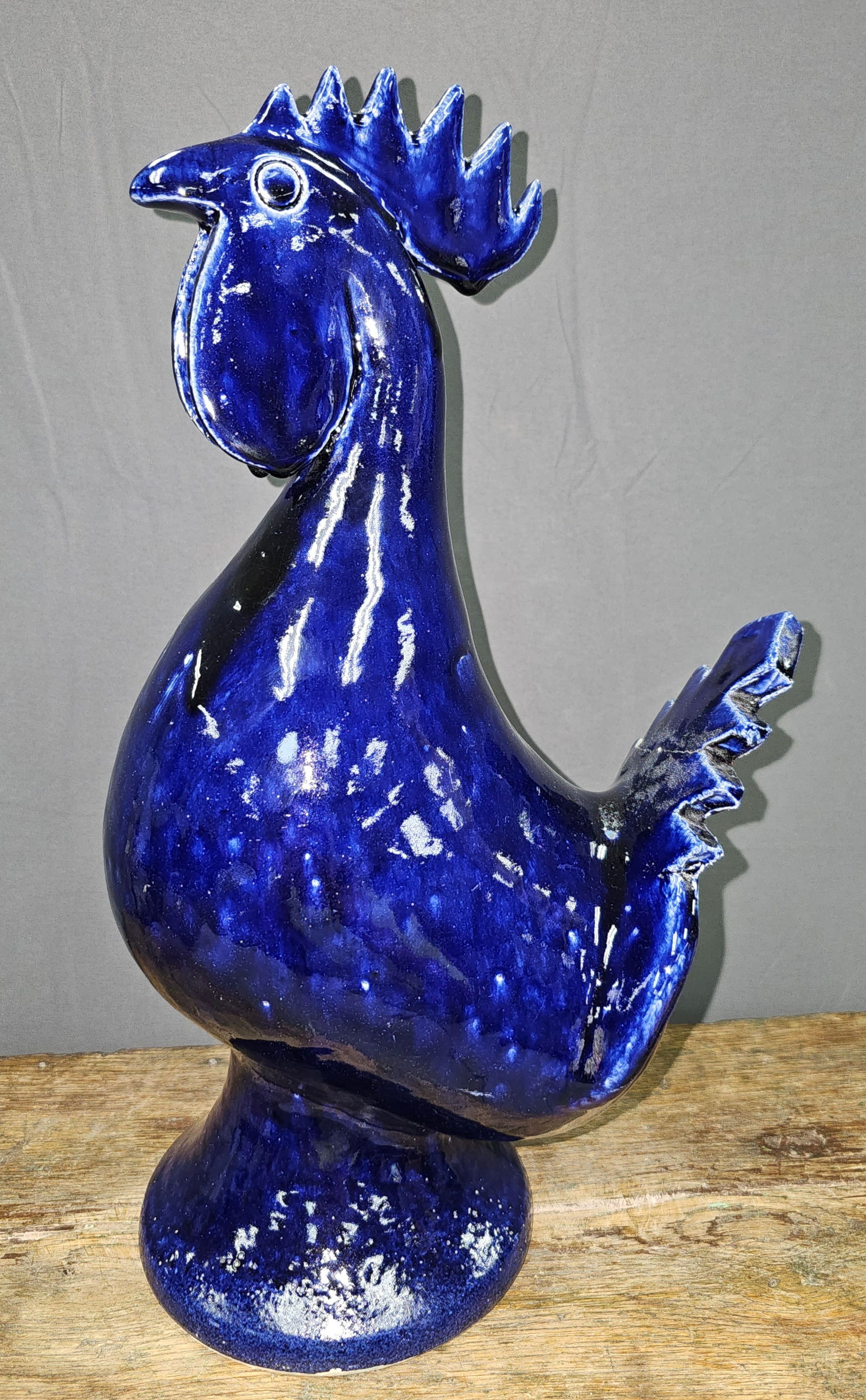 Edwin Meaders Cobalt Rooster Circa 2000 (1 of 5)