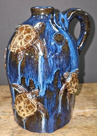 Fine Lolly Lynn Sea Turtle Decorated Jug