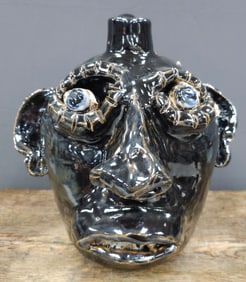 Fine Jerry Brown Face Jug 1993