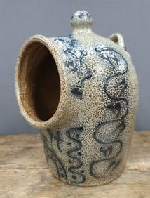 Westmoore Pottery Cobalt Decorated Salt Jar