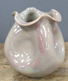 Rare WJ "Bill" Gordy Signed Pinch Fluted Vase