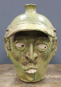 JR Cooper Cass Station Ticket Agent Face Jug #58