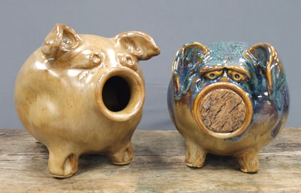 JR Cooper Multi Glaze Pig Bank