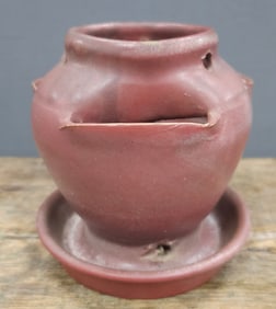 Rare Bill Gordy Glazed Hanging Strawberry Pot