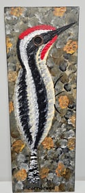 Stunning John "Cornbread" Anderson Yellow Bellied Sapsucker Folk Art Painting