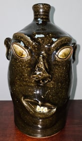 Fine David Meaders Southern Folk Pottery Face Jug