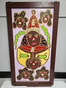 Large Richard Burnside Folk Art Master Piece Painting