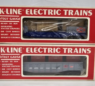 K-Line:TCA Atlanta 1990 Flatcar Lot of Two (NIB)