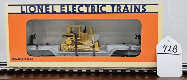Lionel UP Flat Car with ERTL Bulldozer (NIB)