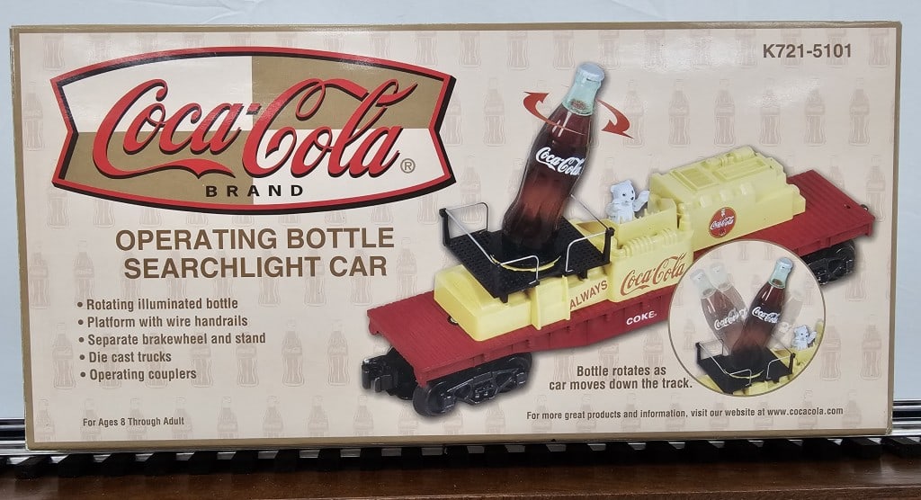 K-Line Coca Cola Operating Bottle Searchlight Car (1 of 3)