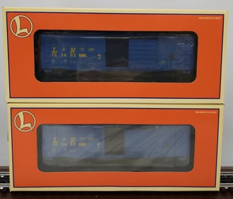 Lionel Waffle Sided Boxcar Lot of Two (NIB) C-10