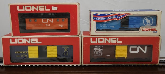 Lionel Boxcar/Caboose/ Automobile BC Lot of Four