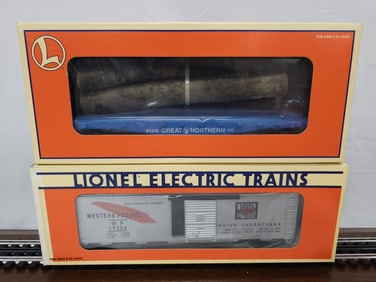 Lionel Boxcar and Log Car Lot of Two (NIB)