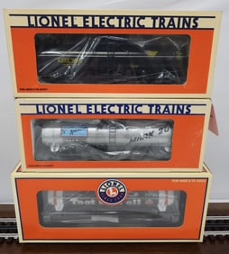Lionel Tank Car Lot of 3, (New in Box) C-10
