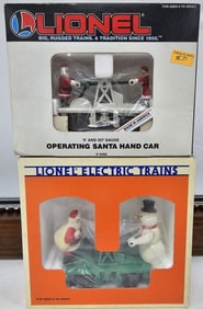 Lionel Santa Hand Car Lot New in Box C-10