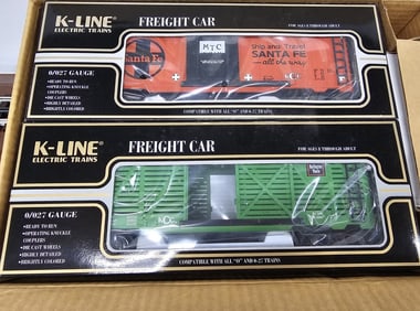 K-Line Santa Fe & Burlington Route Freight Car Lot