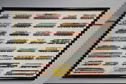 Framed Modern Locomotives Print