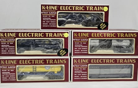 K-Line Tank Car & Boxcar Lot of Three (NIB)