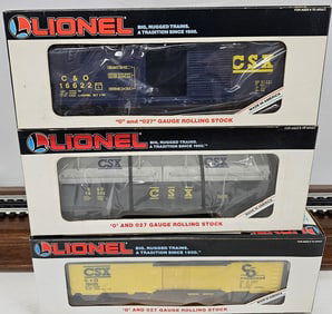 Lionel Boxcar, Gondola, Reefer Lot of Three (NIB)