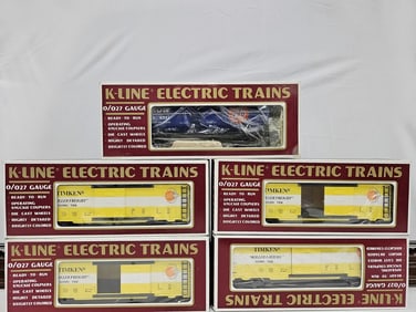 K-Line Box and Tank Car Lot of Five (NIB)