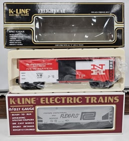 K-Line Hopper and Boxcar Lot of Two (NIB)