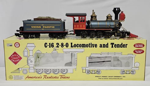 G-Scale Aristo Craft UP C-16 2-8-0 Loco and Tender