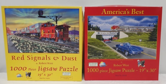 Train Collector Jigsaw Puzzle Lot of 3