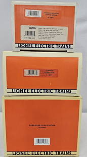 Lionel Train Accessories Lot of Three: Modern Era, Lionel Train Accessories Lot of Three, all three are new in box condition, C-10. 1. Lionel 6-12877, Illuminated Fueling Station, C-10