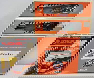 Lionel Train Accessories Lot of 4 in C-10 Condition: Lionel Train Accessories Lot of 4, All new in box, condition is C-10. 1. Lionel 6-22947 Mainline Die-cast Auto Crossing Gate 2. Lionel 6-12714 Two Automatic Crossing