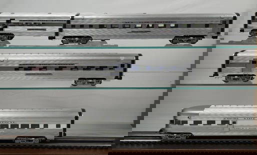 Lionel NYC Empire State Express Passenger Car Set: Lionel New York Central Empire State Express Passenger Car Set of Four Cars in original boxes. 1. 6-29174 Baggage/Tavern/Lounge "Grover Cleveland" C-8+.2. 6-29176 Coach "Hamilton Fish" One window is i