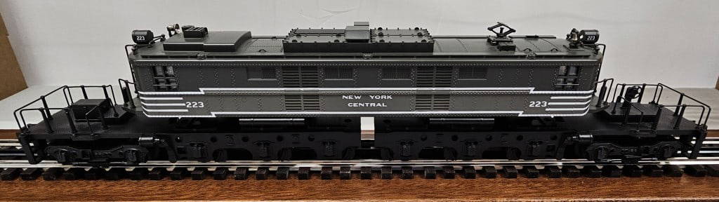 MTH New York Central P-2 Box Cab Electric W/Proto Sound Cab #223: MTH NYC P-2 Box Cab Electric W/Proto Sound Cab #223, Tested and working. Will require some cleaning inside the motor to run full speed. C-9. Comes with the paperwork.