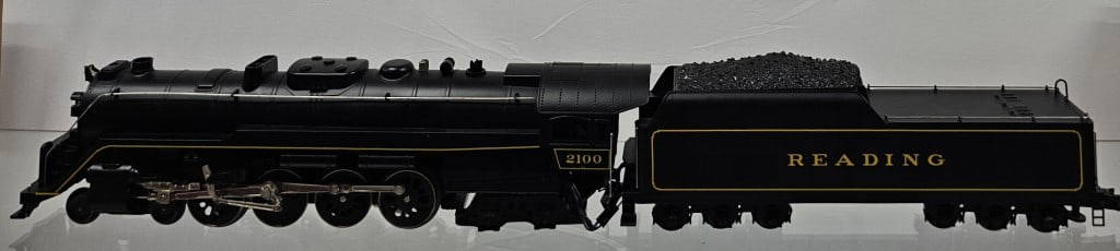 Lionel Reading T-1 4-8-4 Steam Locomotive: Modern Era, Lionel 6-18006, Reading #2100 T-1 4-8-4 Steam Locomotive for O-42 or wider track. Train is in Tested Working, C-8+ and box is in B-6 range.