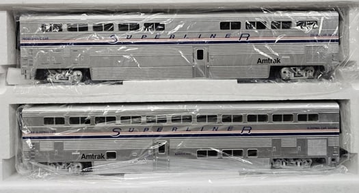 MTH Amtrack Scale Superliner Sleeper/Diner Set