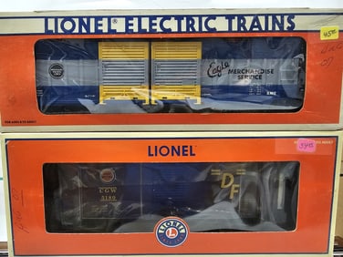Lionel Box Car & Stock Car Lot of 3