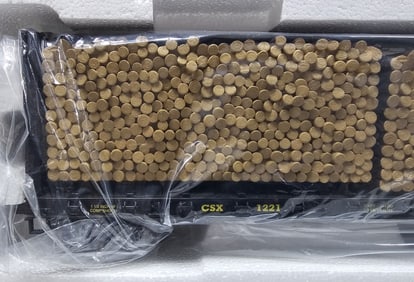 MTH Premier CSX Center I Beam W/ Log Load Car