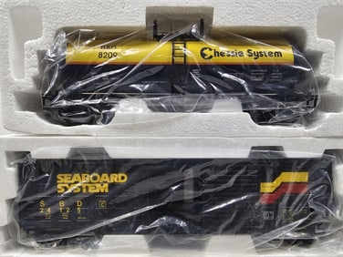 MTH Chessie Tank Car & Seaboard Waffle Box Car Lot