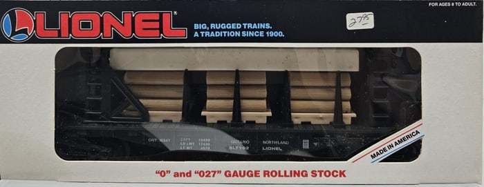 Lionel Ontario NL. Flatcar W/ Wood Lot of 6