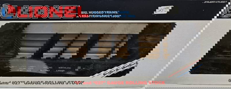 Lionel Ontario NL. Flatcar W/ Wood Lot of 6: Lionel Ontario NL. Flatcar W/ Wood Lot of 6, Item number 6-16347. In C-10 condition, with original shipping box.
