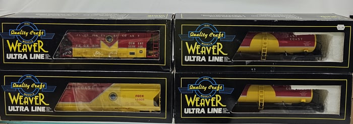 Rare Vintage Florida East Coast Limited Edition Rolling Stock Car Lot of 4