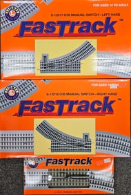Lionel O Gauge FasTrack Lot of 3 C-9+