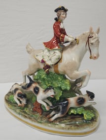 Dresden Porcelain Fox Hunt Figural