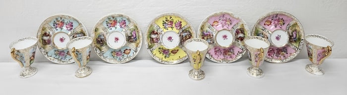 Dresden Schumann Cup & Saucer Lot of 5