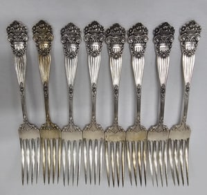 Towle Sterling Silver "Georgian" Fork Lot of 8