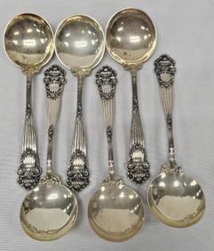 Towle Sterling Silver "Georgian" Soup Spoons Lot