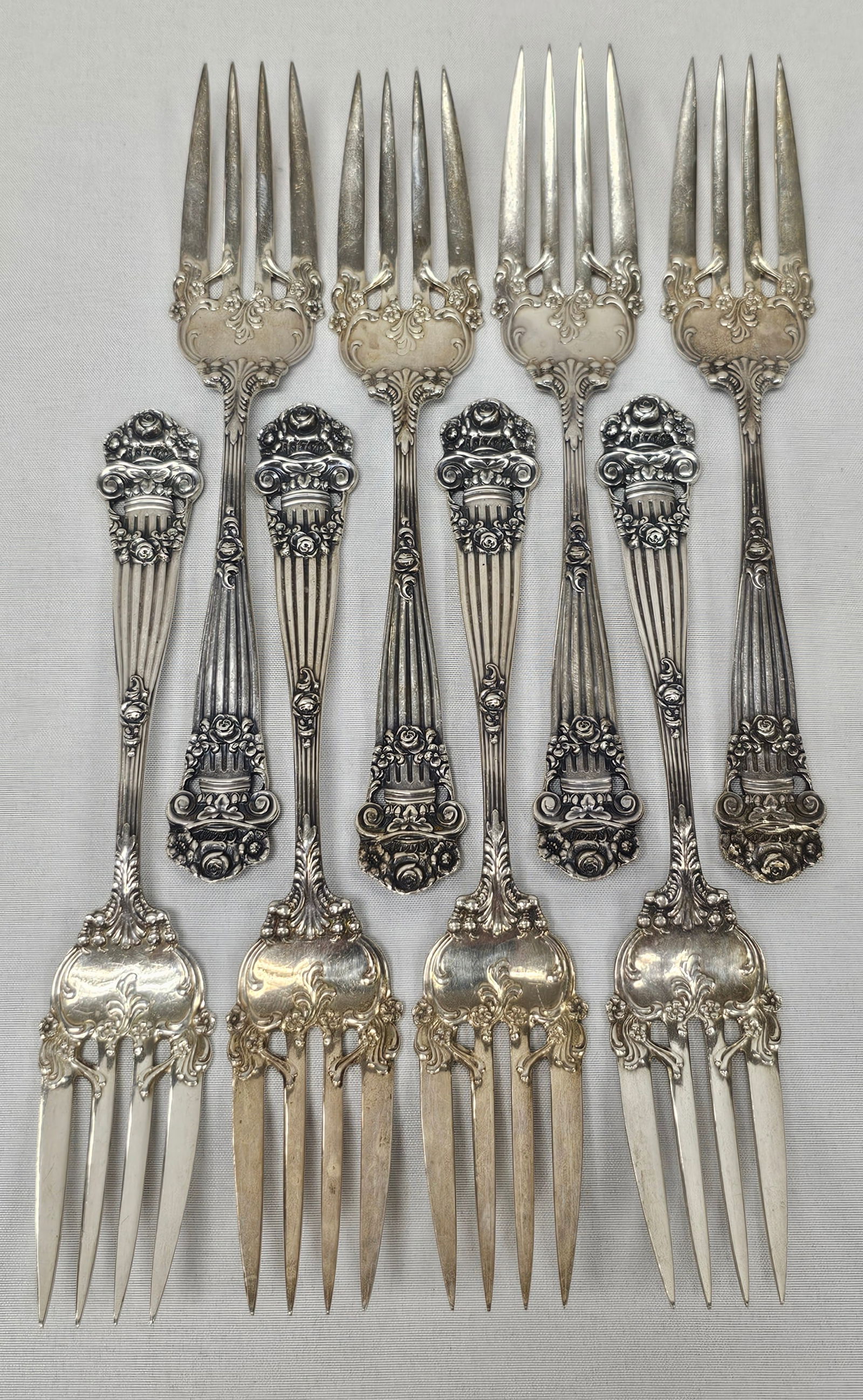 Towle Sterling Silver "Georgian" Salad Fork Lot (1 of 3)
