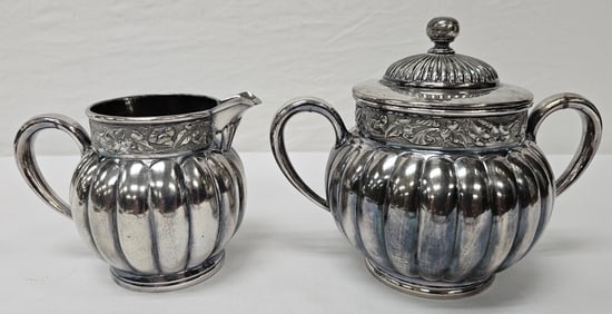 Wilcox Quadruplate Silver Plate Creamer & Sugar