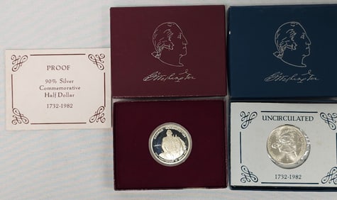 Washington Silver Commemorative Half Dollar Lot