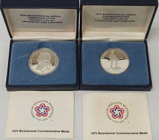1975 Bicentennial Commemorative Medal Pair