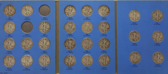 Lot of Standing Liberty Half Dollars